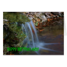 Waterfall Birthday Card