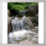 Waterfall in Japanese Garden posters