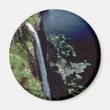 Waterfall over the cliffs of the Isle of Skye, Sco Refrigerator Magnet