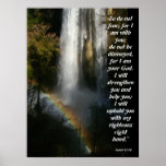 Waterfall & Rainbow Isaiah 41:10 Poster posters
