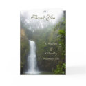 Waterfall Wedding Thank You Card