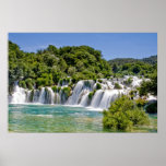 Waterfalls of Krka National Park in Croatia Europe Poster