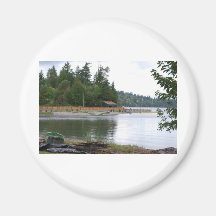 Waterfront cabin refrigerator magnet