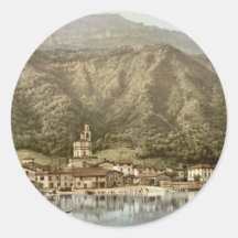 Waterfront, Campione, Italy classic Photochrom Stickers