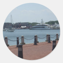 Waterfront Round Sticker
