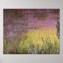 Waterlilies at Sunset, 1915-26 Posters