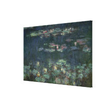 Waterlilies: Green Reflections, 1914-18 Canvas Print