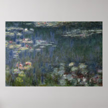 Waterlilies: Green Reflections, 1914-18 Print