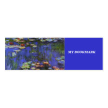 Waterlillies Bookmark Business Cards