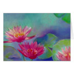 Waterlily flowers Pond waterlilies THANK YOU Card