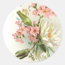 waterlily round stickers