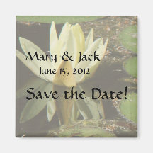 Waterlily Save the Date Magnet