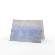 Waterloo Bridge, Effect of Mist by Claude Monet Greeting Card