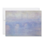 Waterloo Bridge, Effect of Mist by Claude Monet Custom Invites