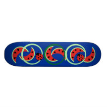 Watermelon and Ladybugs Skateboard