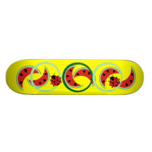 Watermelon and Ladybugs Skateboard
