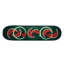 Watermelon and Ladybugs Skateboard
