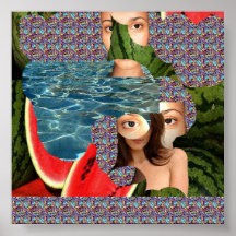 watermelon collage posters