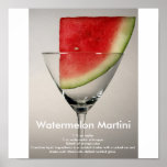 Watermelon Martini Posters