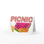 Watermelon Picnic BBQ Invite cards