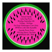Watermelon/ Picnic Invitations
