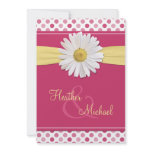 Watermelon Pink Polka Dot Wedding Invitation