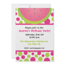 Watermelon Polka Dot Invitation