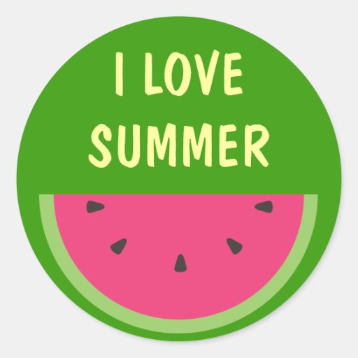 Watermelon Round Stickers