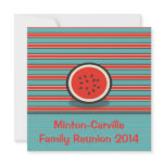 Watermelon Stripes Family Reunion Party Invitation