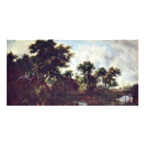 Watermill By Hobbema Meindert Photo Card
