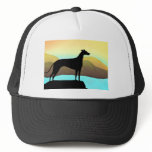 Waterside Greyhound Dog Landscape hats