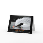Waterskiing motivation card (B&W tinted)