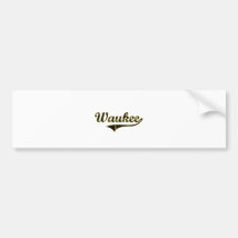 Waukee Iowa Classic Design Bumper Sticker
