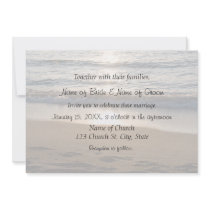 Wave at Sunset Wedding Invitation Cards