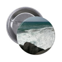 Wave Breaking On Big Rocks Pins