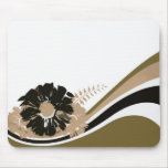 Wave of flowers mouse mat
