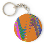 wave orange key chains