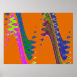 wave orange posters