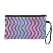 Wave Pattern Bagettes Bag Wristlet