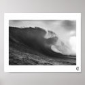 Wave poster Black White posters