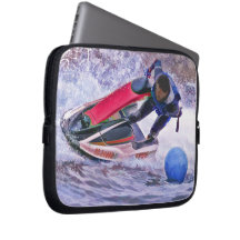 Wave Runner Around the Buoy Computer Sleeves