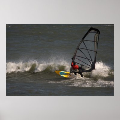 Wave sailor at Punta San Carlos, Baja, Mexico Poster by pshaw_photo