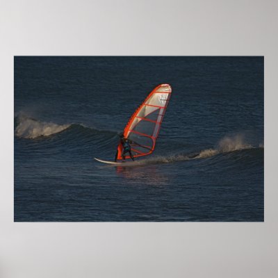 Wave sailor at Punta San Carlos Print by pshaw_photo
