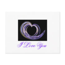 Wave Swept Love Filled Fractal Art Heart Post Cards