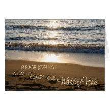 Wave Vow Renewal Ceremony Invitation Card