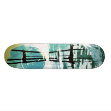 Waved Tower Custom Skate Board