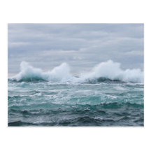 Waves breaking off the Isle of Staffa Postcard