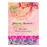 WAVES , bright red green yellow blue pink sparkles Invitations