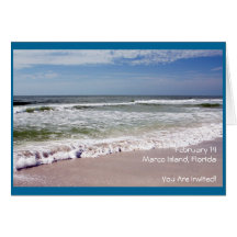 Waves Crash on the Sandy Beach Cards