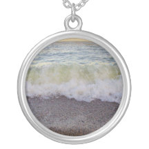 Waves Hitting the Beach Shore 2 Pendant